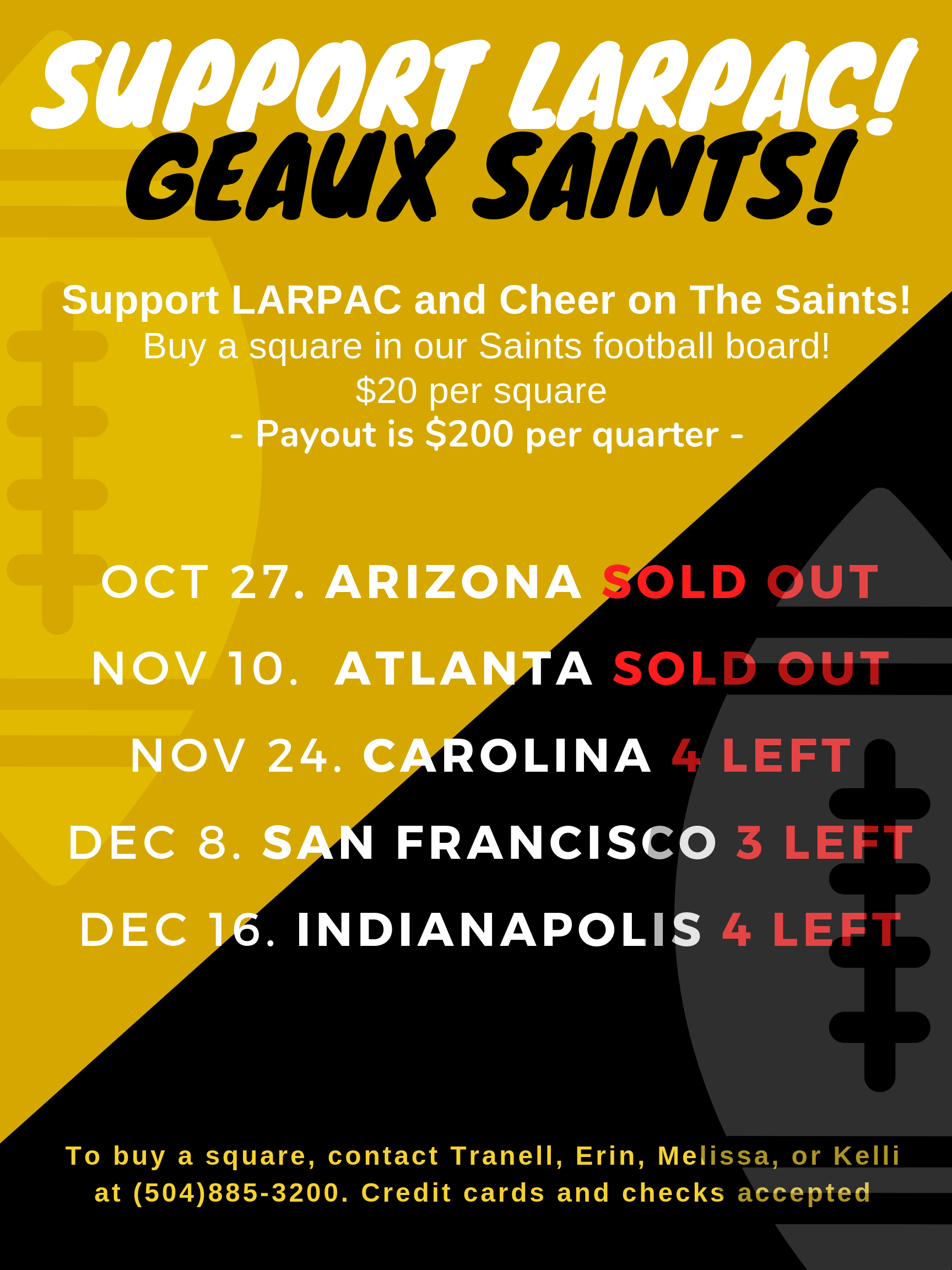 Support Larpac Geaux Saintss